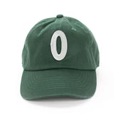 Hunter Green  Number Baseball Hat
