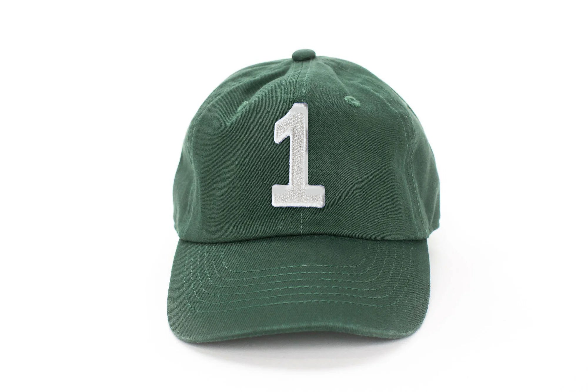 Hunter Green  Number Baseball Hat