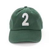 Hunter Green  Number Baseball Hat