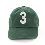 Hunter Green  Number Baseball Hat
