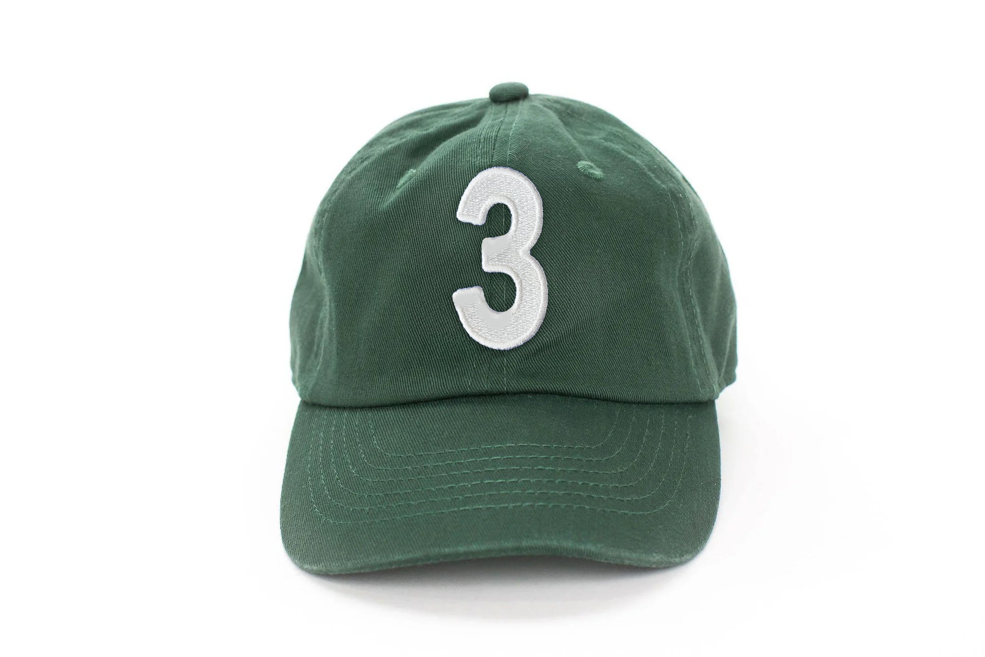 Hunter Green  Number Baseball Hat