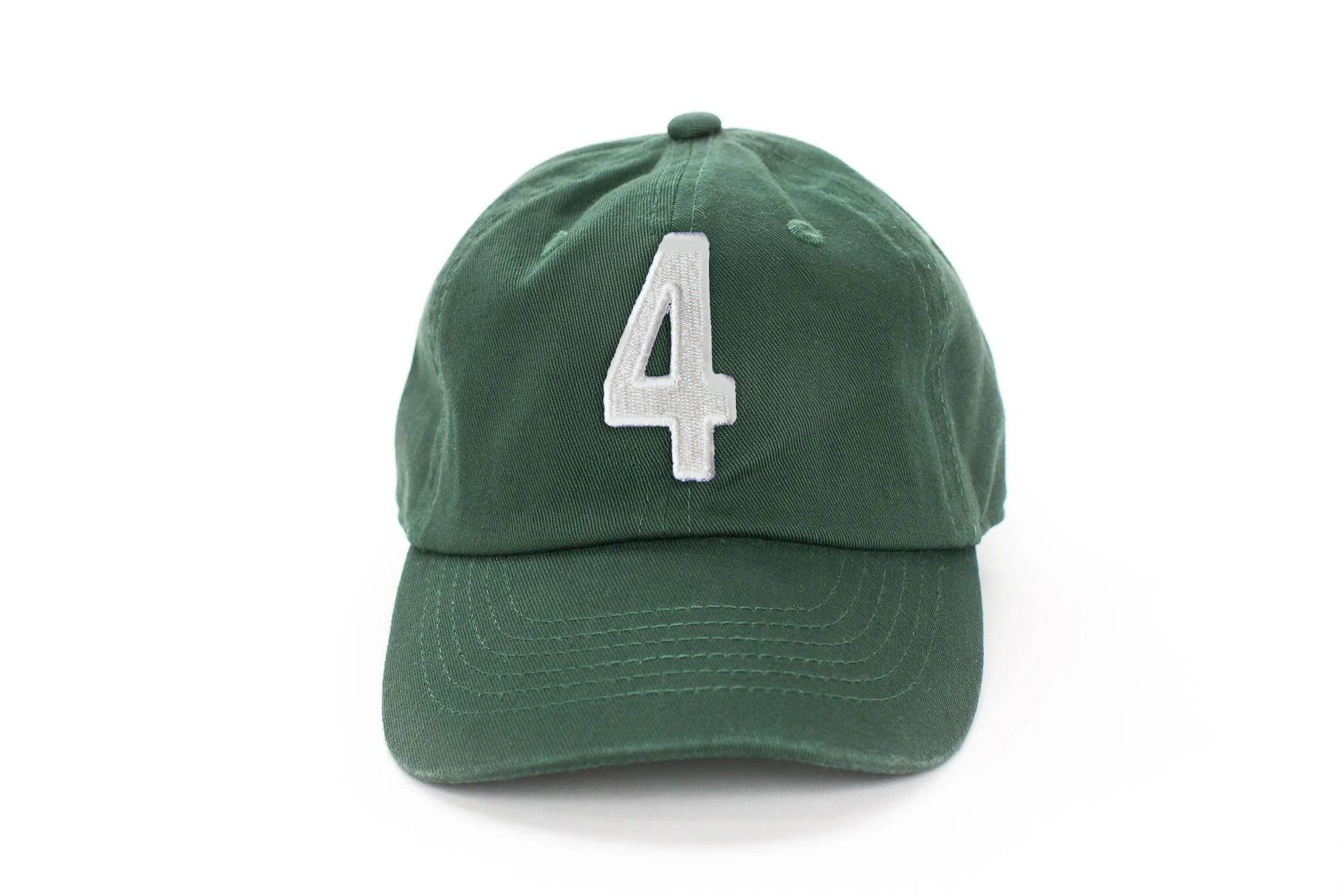 Hunter Green  Number Baseball Hat