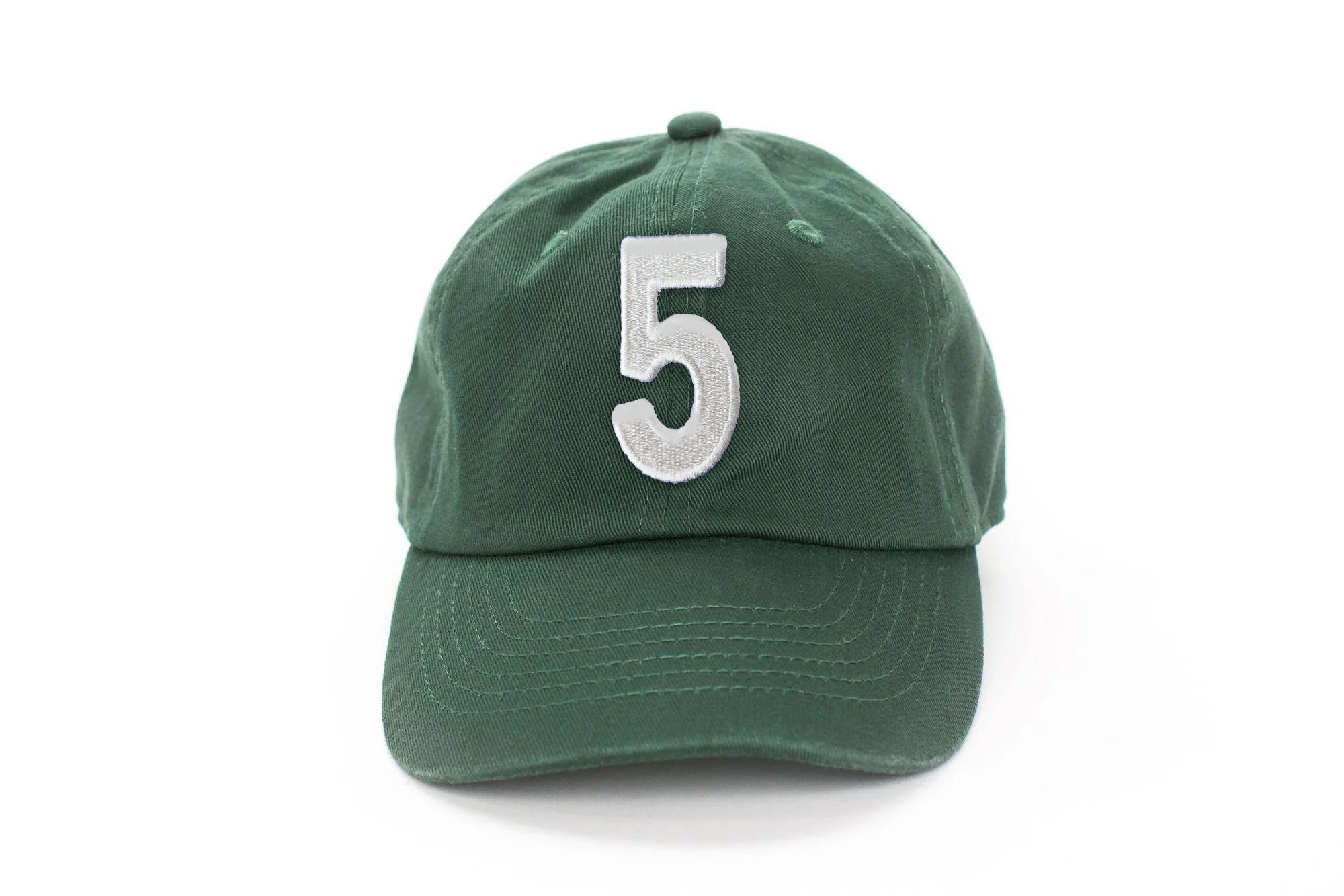 Hunter Green  Number Baseball Hat