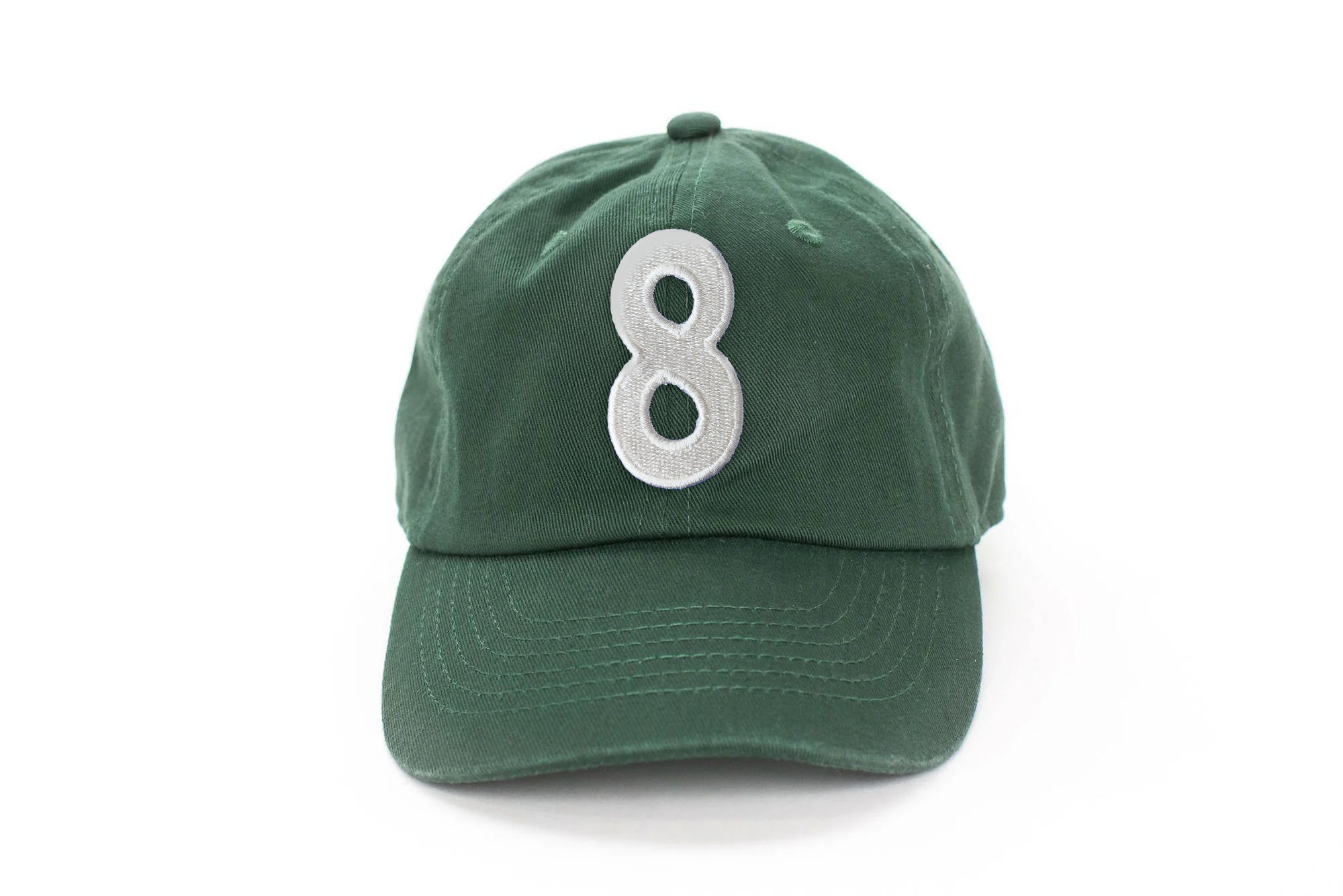 Hunter Green  Number Baseball Hat