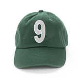 Hunter Green  Number Baseball Hat