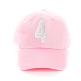 Light Pink Number Baseball Hat