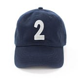 Navy Number Baseball Hat