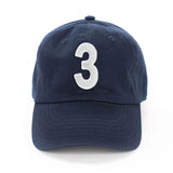 Navy Number Baseball Hat
