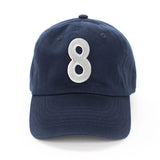 Navy Number Baseball Hat