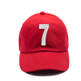 Red Number Baseball Hat