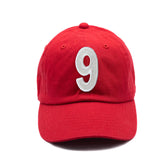 Red Number Baseball Hat