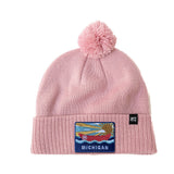 Michigan Pom Pom Hat
