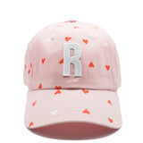 Pink Hearts Letter Baseball Hat