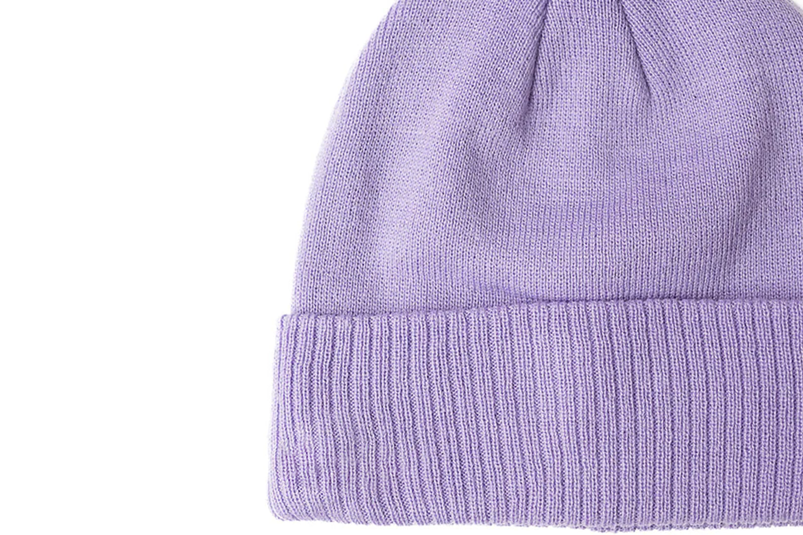 Custom Text Purple Pom Pom Hat