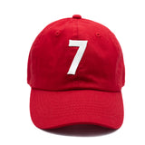 Red Number Baseball Hat