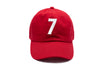 Red Number Baseball Hat