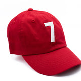 Red Number Baseball Hat
