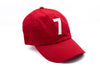 Red Number Baseball Hat