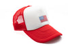 Red &amp; White Foam Trucker Flag Hat