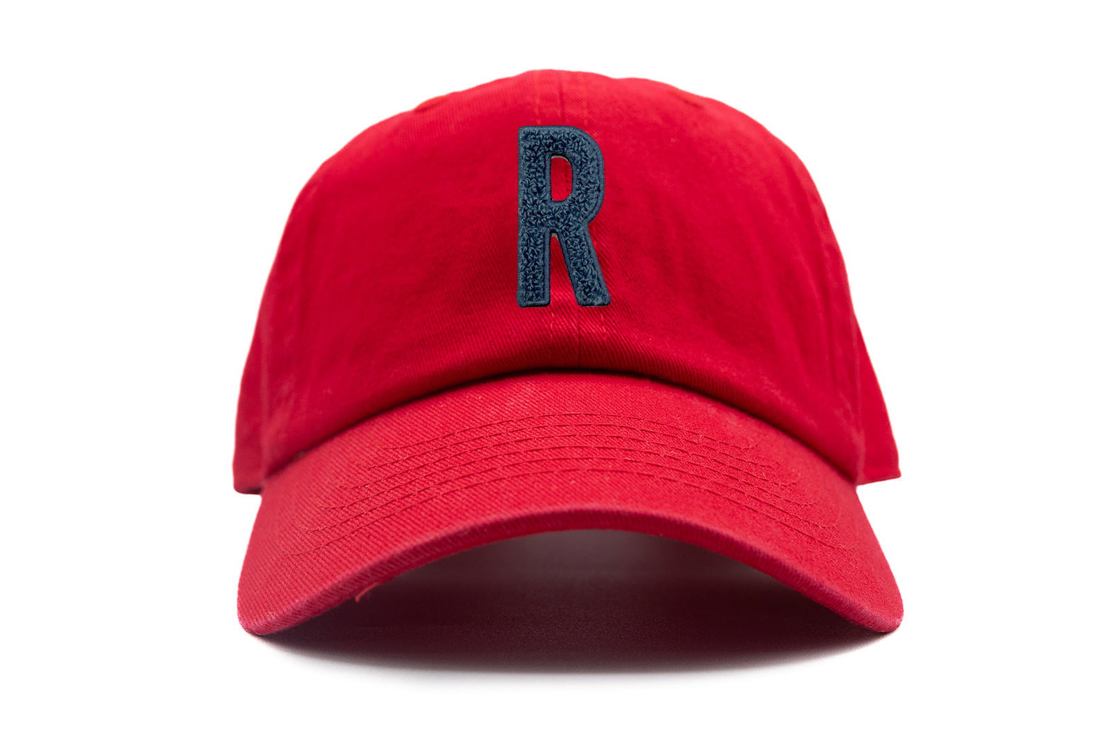 Blue Terry Letter Patch Baseball Hat