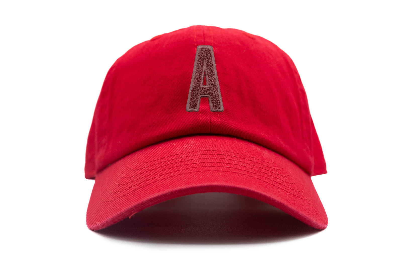 Blush Terry Letter Patch Baseball Hat