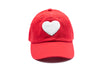 Red Terry Heart Hat
