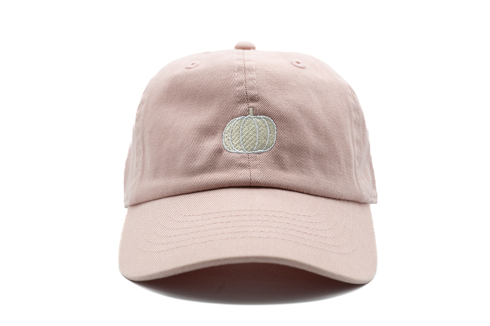 Dusty Rose Tiny White Pumpkin Hat