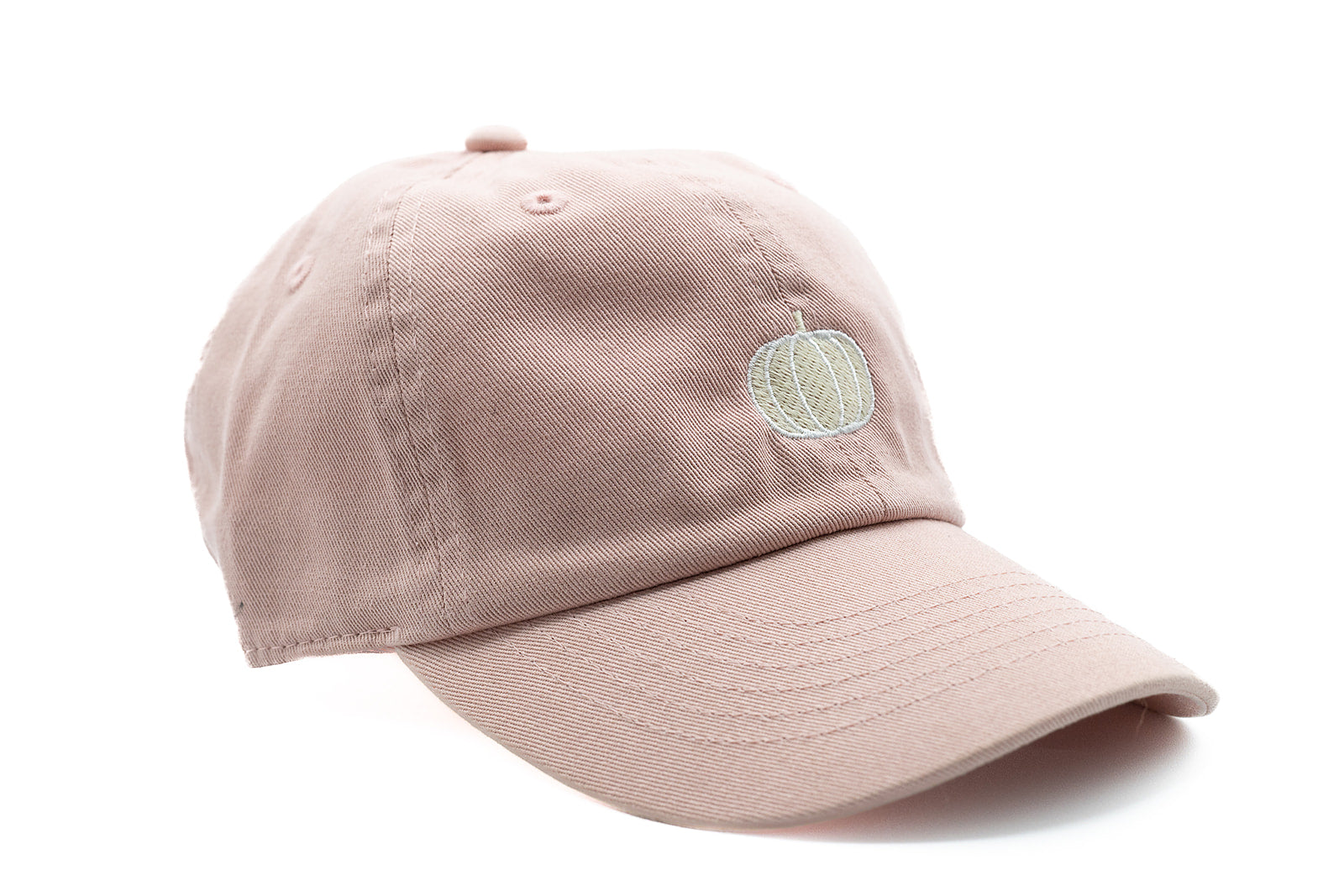 Dusty Rose Tiny White Pumpkin Hat