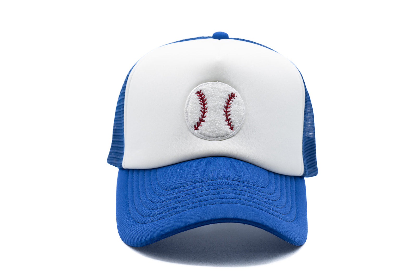 Royal Blue & White Foam Trucker Terry Baseball Hat