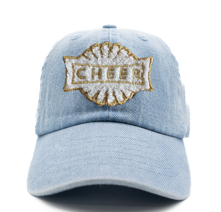Denim Hat + Terry Cheer Patch
