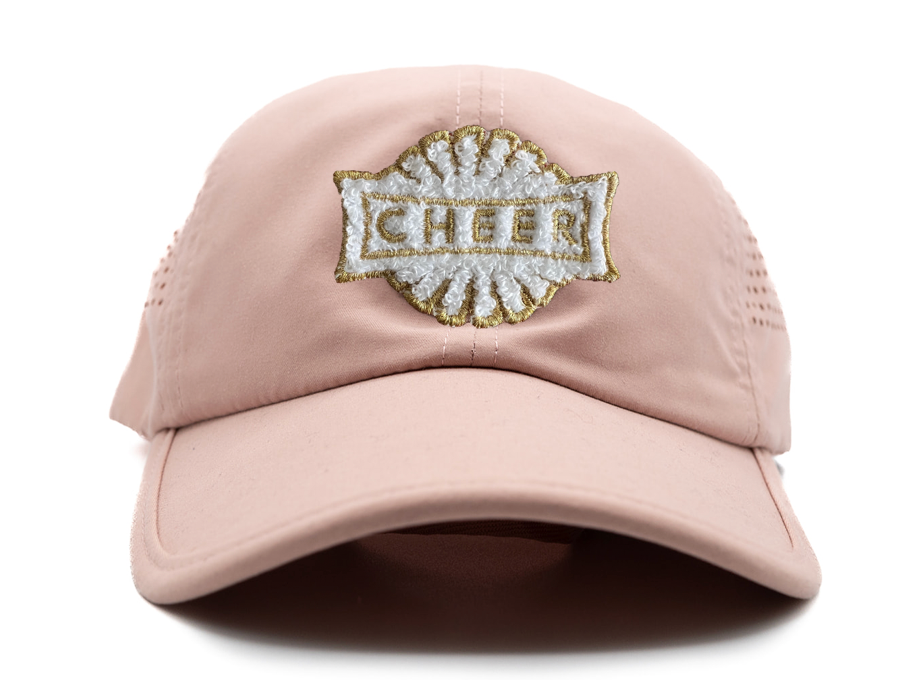 Dusty Rose Athletic Hat + Terry Cheer Patch