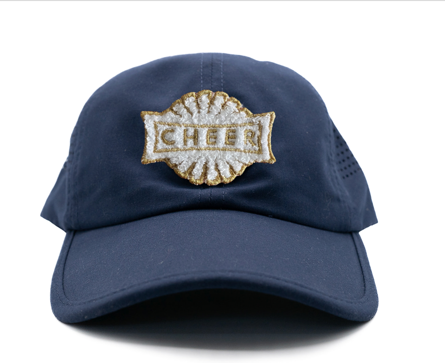Navy Athletic Hat + Terry Cheer Patch