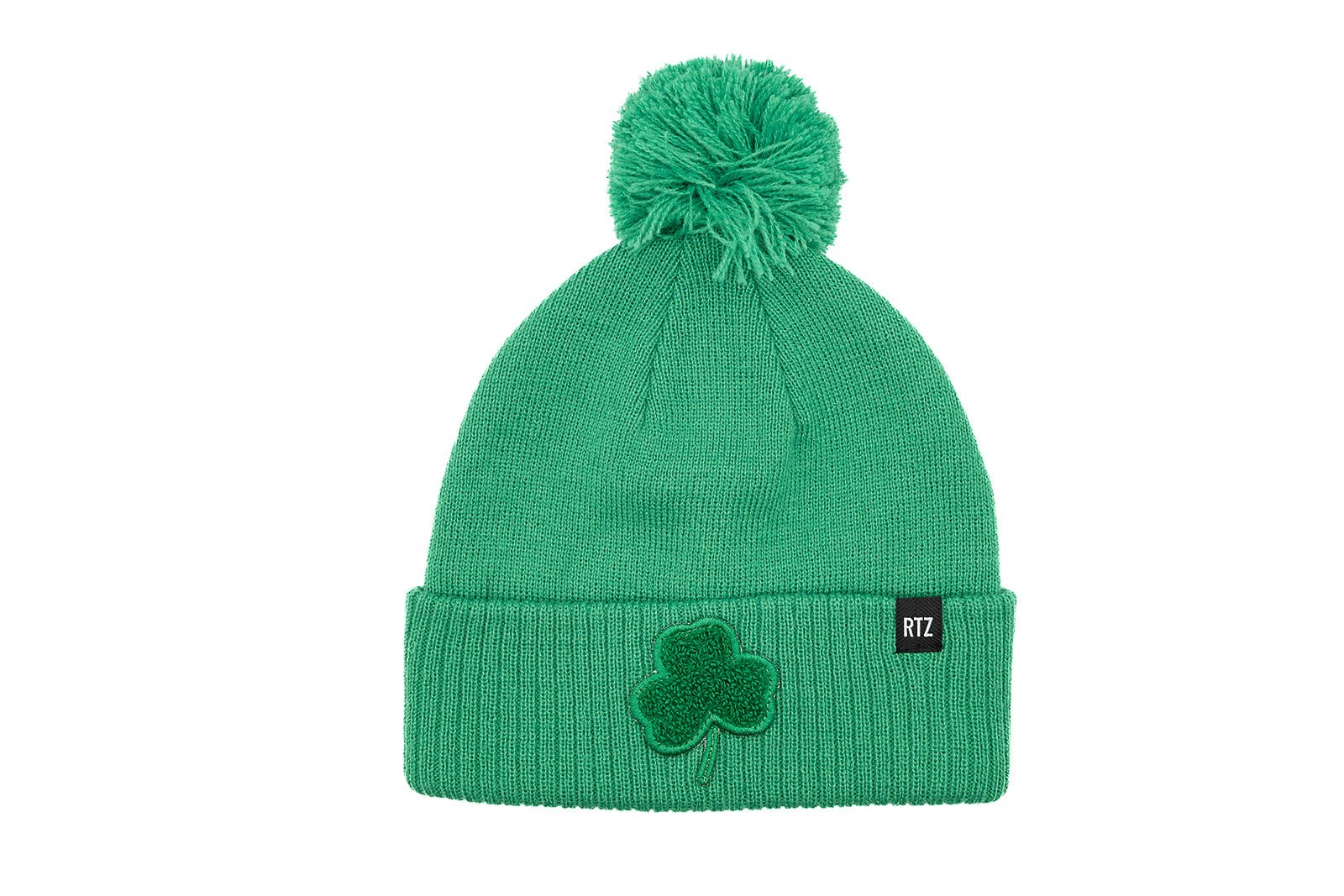 Shamrock Patch Pom Pom Hat