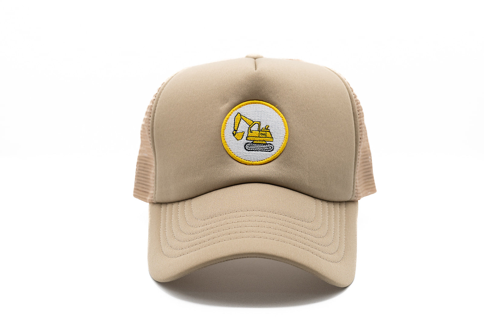 Khaki Foam Trucker Construction Hat