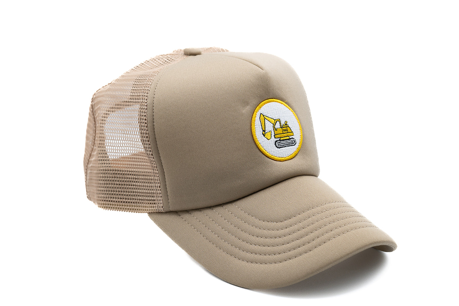 Khaki Foam Trucker Construction Hat