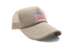 Khaki Foam Trucker Flag Hat