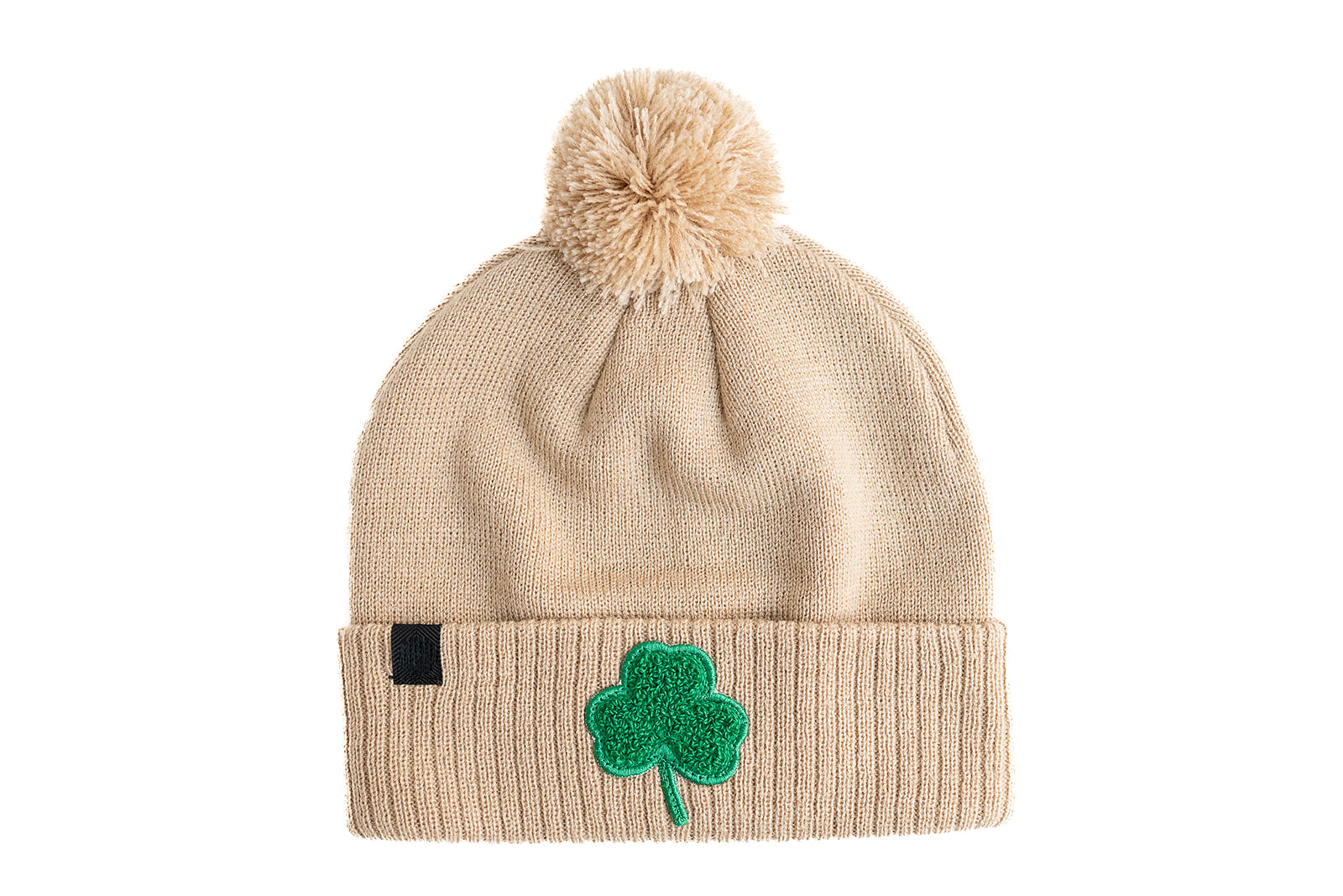 Shamrock Patch Pom Pom Hat