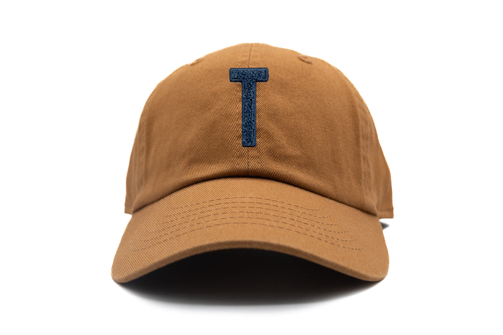 Blue Terry Letter Patch Baseball Hat