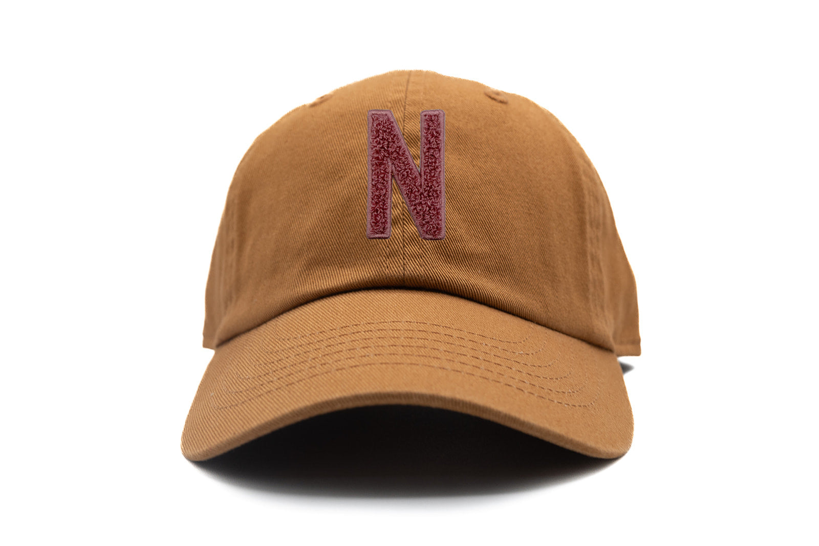 Blush Terry Letter Patch Baseball Hat