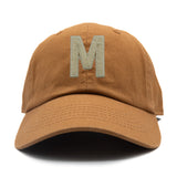 Cream Terry Letter Patch Baseball Hat