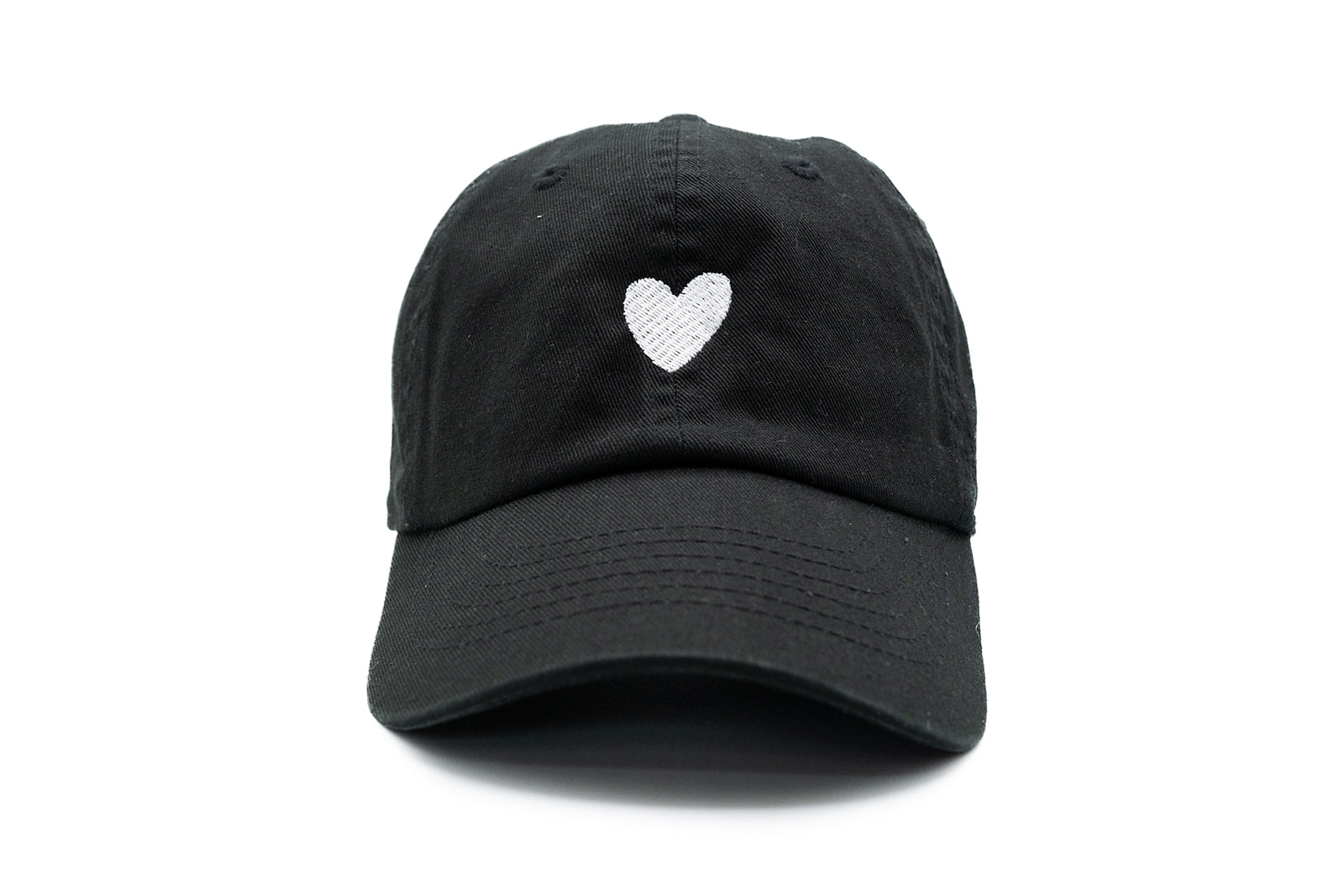 Black Tiny Heart Hat