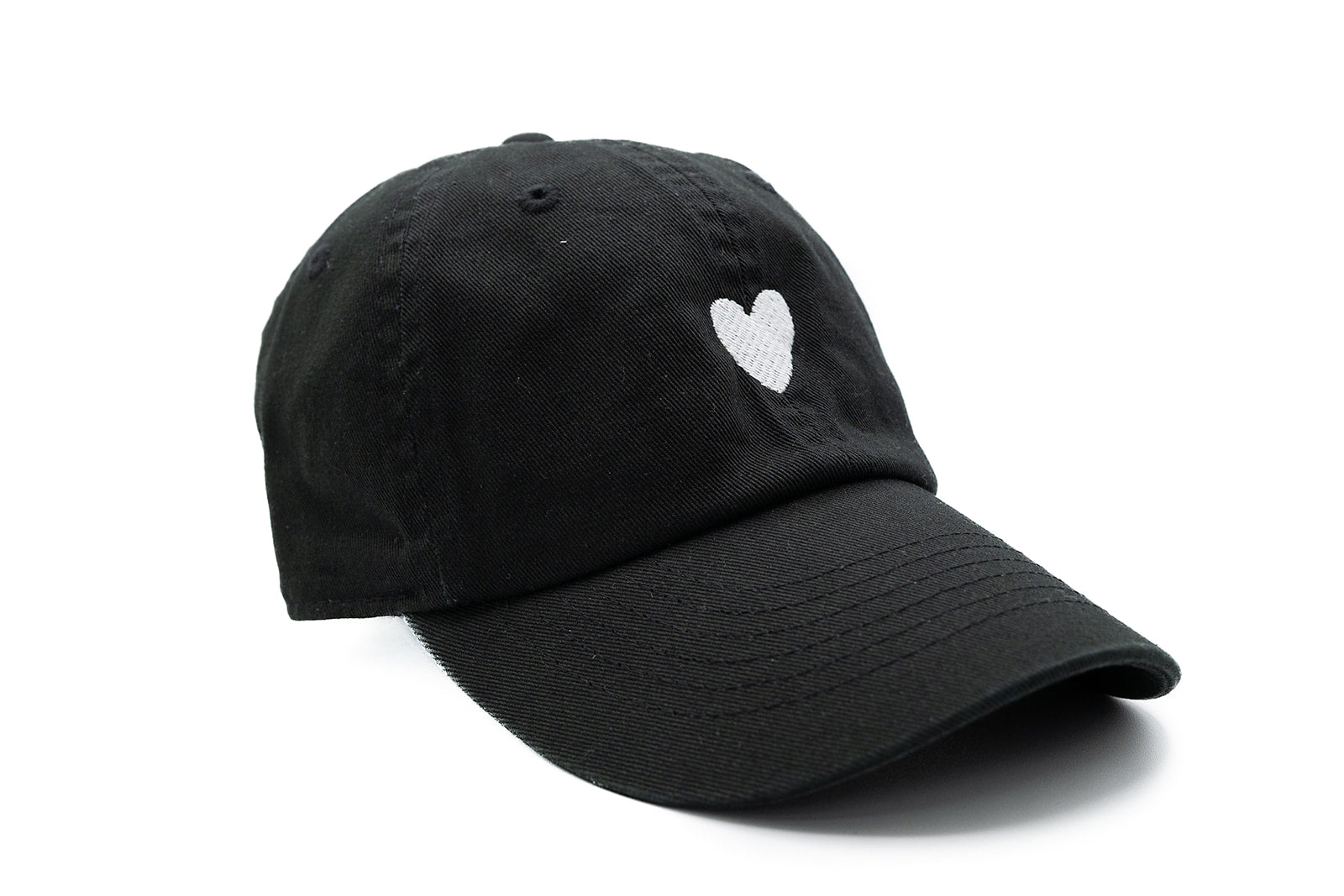 Black Tiny Heart Hat