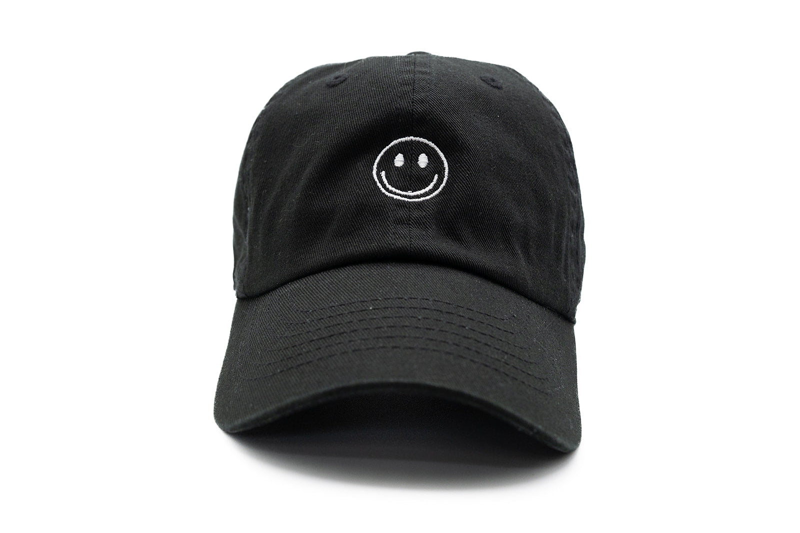 Black Tiny Smiley Face Hat