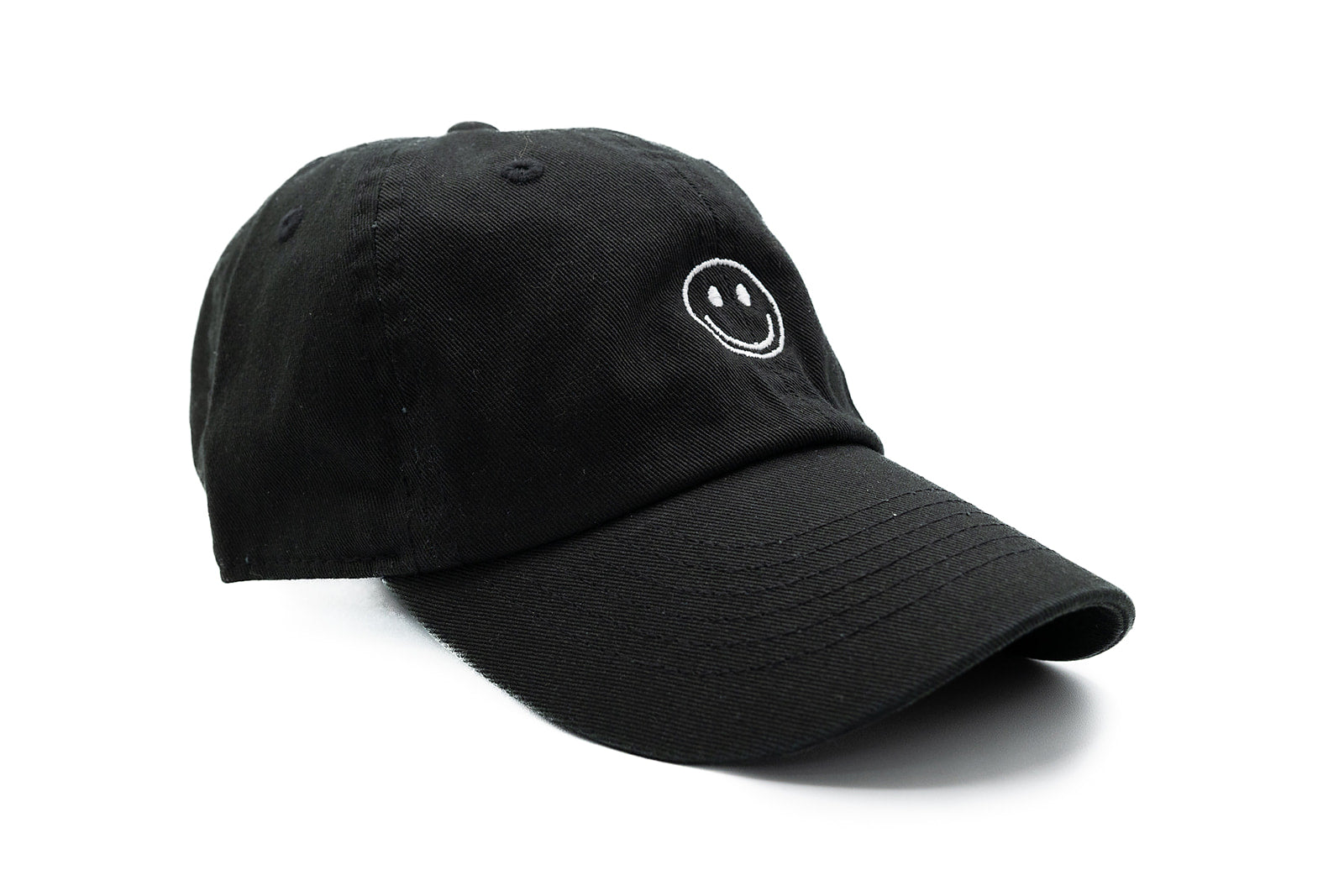 Black Tiny Smiley Face Hat