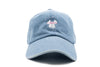 Denim Tiny White Bow Hat