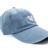 Tiny White Bow Baseball Hat