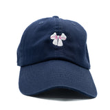 Tiny White Bow Baseball Hat