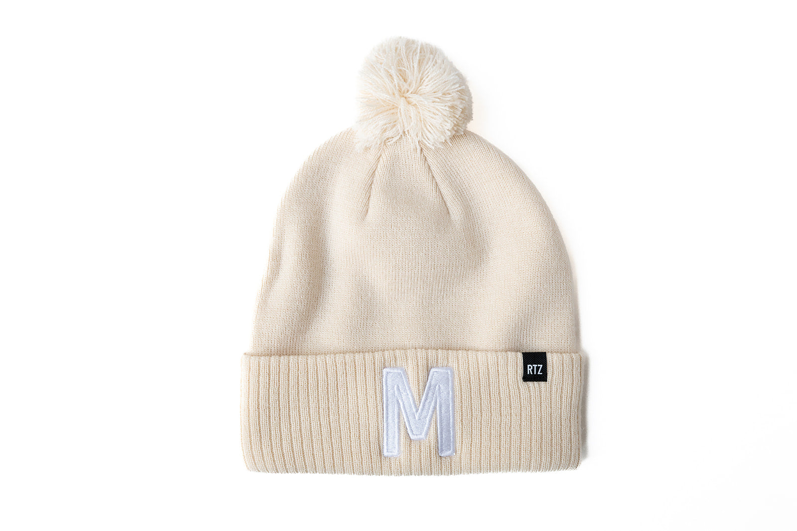 Vanilla Letter Pom Pom Hat