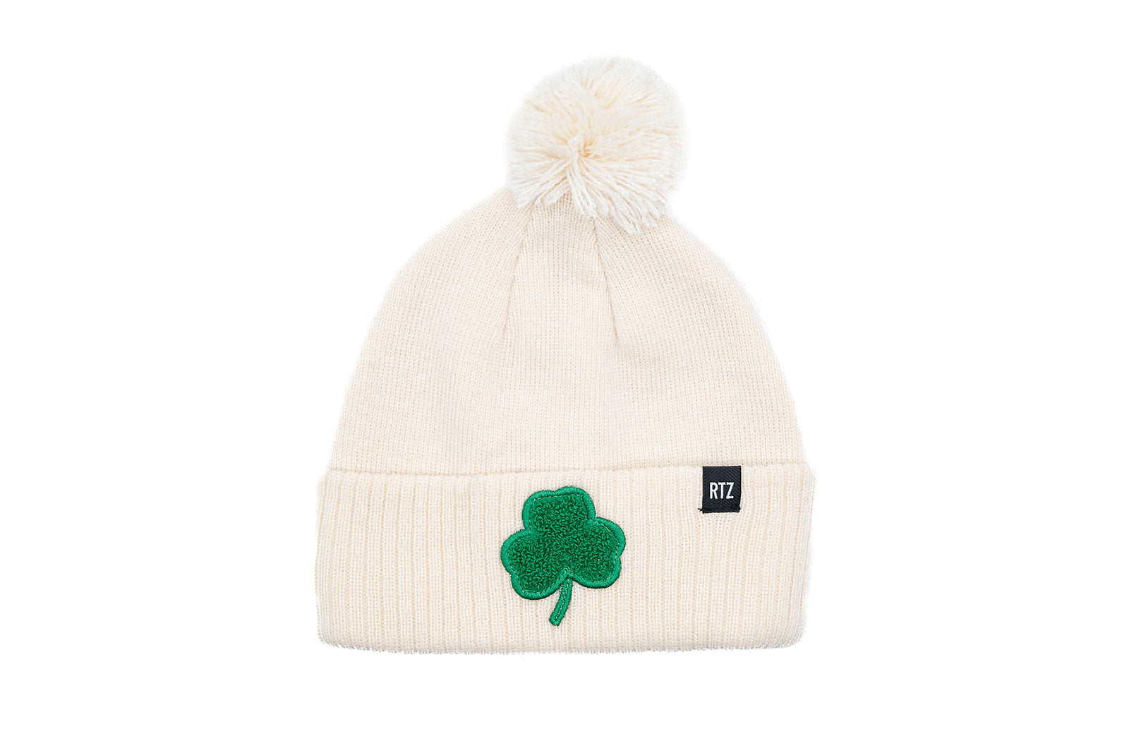 Shamrock Patch Pom Pom Hat