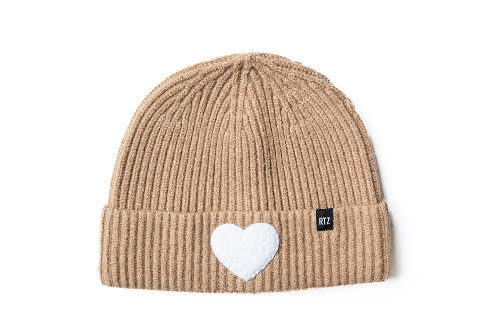 Terry Heart Patch Beanie